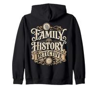 Family History Detective Genealogy Ancestry Research Zip Hoodie