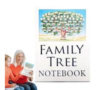 Family History Diary, Organizer | Notebook Organizer Charts ,Family Tree Chart and Module, Ancestor History Book for Christmas Holiday
