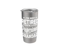 Family I'm Not Retired I'm A Professional Grandad Stainless Steel Insulated Tumbler
