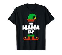 Family I'm The Mama Elf Christmas Matching Pajama Funny T-Shirt