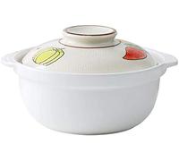 Family Japanese Hot Pot,Round Ceramic Casserole with Lid,Clay Slow Stew Pot,Heat-Resistant Stockpot,Delicious Soup Pot,Earthen Rice Pot Oven Safe White 5.5l (White 3L)