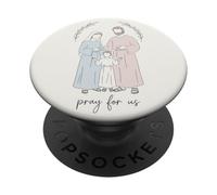 Family Jesus Mary And Joseph Pray For Us Catholic PopSockets Adhesive PopGrip