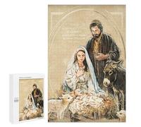 Family Jigsaw Puzzle, 1000 PCS, with Bible Luke 2 11 Artwork, A Rewarding Pastime for Dedicated Jigsaw Fans, for Cosy Nights