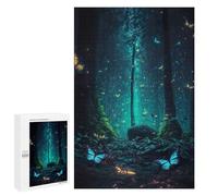 Family Jigsaw Puzzle, 1000 PCS, with Enchanted Forest Glow Artwork, A Rewarding Pastime for Dedicated Jigsaw Fans, for Indoor Play