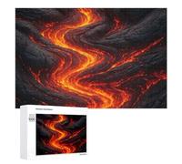 Family Jigsaw Puzzle, 1000 PCS, with Flowing Lava River Artwork, A Rewarding Pastime for Dedicated Jigsaw Fans, for Quiet Evenings