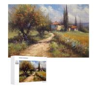 Family Jigsaw Puzzle, 1000 PCS, with Italian Countryside Artwork, An Absorbing Project for Relaxed Weekends, for Indoor Play