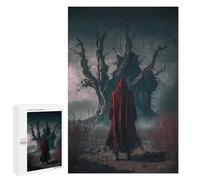 Family Jigsaw Puzzle, 1000 PCS, with Red Cloak in The Haunted Forest Artwork, A Rewarding Pastime for Dedicated Jigsaw Fans, for Puzzle Fans
