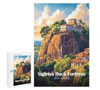 Family Jigsaw Puzzle, 1000 PCS, with Sigiriya Rock Fortress Artwork, An Absorbing Project for Relaxed Weekends, for Quiet Evenings