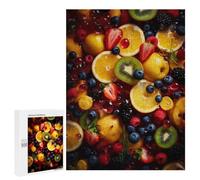 Family Jigsaw Puzzle, 500 PCS, with Fresh Fruit Salad Artwork, A Rewarding Pastime for Dedicated Jigsaw Fans, for Family Nights