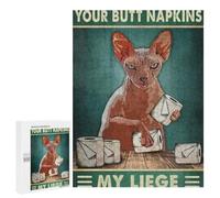 Family Jigsaw Puzzle, 500 PCS, with Your Butt Napkins My Liege Artwork, An Absorbing Project for Relaxed Weekends, for Quiet Evenings