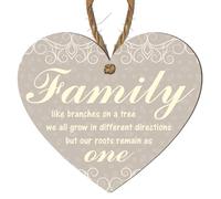 "Family Like Branches on a Tree" - Wall Hanging Sign Celebrating the Unbreakable Bond and Unity of Family Members, Perfect for Home Decor (Medium: 15 cm (H) × 13 cm (W))