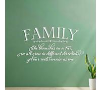 Family Like Branches on a Tree we All Grow in Different Directions Yet Our Roots Remain as one Pure Wall Stickers Paster Paper Multi Color Selection 54.6x100.2cm White