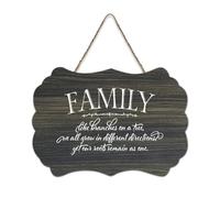 Family Like Branches on A Tree We All Grow in Different Directions Yet Our Roots Remain As One Wood Sign 6x10in Bible Wall Art Wooden Plaques Signs for Entryway Door Living Room Kitchen Decor