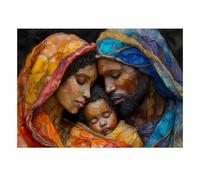Family Love Art 1000pcs Mini Puzzle For Adults Challenging | 52x38cm Cardboard Living Room Decor Durable Structure Friend Gift Mind Relaxation