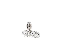 Family Love Double Dangle Charm - female - Pandora - Bracelets - Gray - ONE SIZE - Accessories ONE SIZE