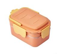 Family Lunch Box in Radish Shape Made with Stainless Steel Featuring Carry Handle and Tabware for On-the-Go Meal Convenience and Fresh Food Storage (Orange)