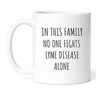 Family Lyme Disease Support Mug - Tick - Borne Illness Coffee Cup - Funny Gift from - Recovery Advocate Tea Mugs - Fighter11Oz Drinking Cups for Patients, Birthday, Him, Her, Awareness Month