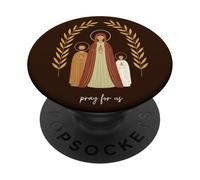 Family Marian Devotion Pray For Us Catholic PopSockets Adhesive PopGrip