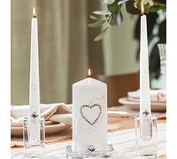 Family Marriage Unity Candle Set Candles Wedding Ceremony - 6" Pillar 10" Taper Unity Candles for Wedding Ceremony Set - Productos Velas Blancas para Boda Vela de Novia por la iglesia catolica