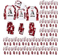 Family Matching Christmas Pajamas Set A-Z Letter Printed Christmas Pjs Family Set Xmas Matching Pyjama Sets For Women Men Kids Baby Fun Couple Matching Pjs Sets Xmas Sleepwear Nightwear