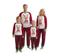 Family Matching Christmas Pajamas White Style Pajamas Set Matching Sets Christmas PJs (Kid, PJS 11, 3 Years)