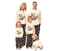 Family Matching Christmas Pajamas White Style Pajamas Set Matching Sets Christmas PJs (Papa, PJS 5, 3XL)