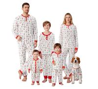 Family Matching Christmas Pajamas White Style Pajamas Set Matching Sets Christmas PJs (Women, PJS 19, M)