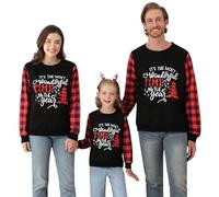 Family Matching Christmas Sweatshirt Adult Women Men Kids Baby Hoodies