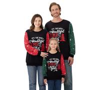 Family Matching Christmas Sweatshirt Adult Women Men Kids Baby Hoodies
