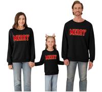 Family Matching Christmas Sweatshirt Adult Women Men Kids Baby Hoodies