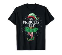 Family Matching Group Girls Funny The Princess Elf Christmas T-Shirt