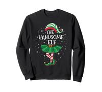 Family Matching Group Men Funny The Handsome Elf Christmas Sweatshirt
