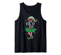 Family Matching Men Women Funny The Fix It Elf Christmas Tank Top