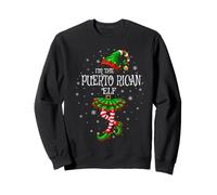 Family Matching Men Women I'm The Puerto Rican Elf Christmas Sweatshirt