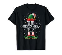 Family Matching Men Women The Puerto Rican Elf Christmas T-Shirt