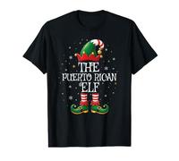 Family Matching Men Women The Puerto Rican Elf Christmas Value Graphic T-Shirt