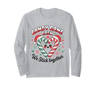 Family Matching Pajama Candy Cane Crew We Stick Together Long Sleeve T-Shirt