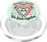 Family Matching Pajama Candy Cane Crew We Stick Together PopSockets PopGrip for MagSafe