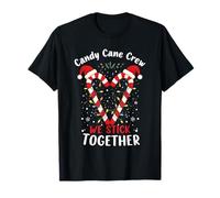 Family Matching Pajama Candy Cane Crew We Stick Together T-Shirt