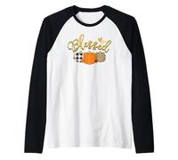 Family Matching Thankful Blessed Pumpkin Thanksgiving Raglan Baseball Tee