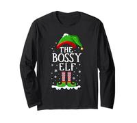 Family Matching Women Girls I'm The Bossy Elf Christmas Long Sleeve T-Shirt