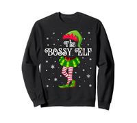Family Matching Women Girls I'm The Bossy Elf Christmas Sweatshirt