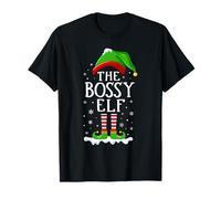 Family Matching Women Girls I'm The Bossy Elf Christmas T-Shirt