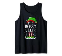 Family Matching Women Girls I'm The Bossy Elf Christmas Tank Top