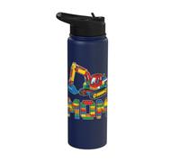 Family Mom Master Builder Building Bricks Blocks Excavator Stainless Steel Insulated Water Bottle