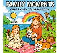 Family Moments: A Cozy & Heartwarming Coloring Book for Adults and Teens: 40 Wholesome and Relaxing Illustrations Celebrating Family, Nature, and ... for Mindful Coloring and Stress Relief