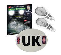 Family Motoring & Leisure Headlamp Adaptors Headlight Beam Deflectors Fresnel Lens + UK Sticker Suitable For All Vehicles