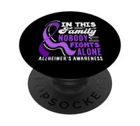 Family Nobody Fights Alone Alzheimer's Support Squad PopSockets Adhesive PopGrip