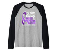 Family Nobody Fights Alone Alzheimer's Support Squad Raglan Baseball Tee