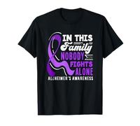 Family Nobody Fights Alone Alzheimer's Support Squad T-Shirt